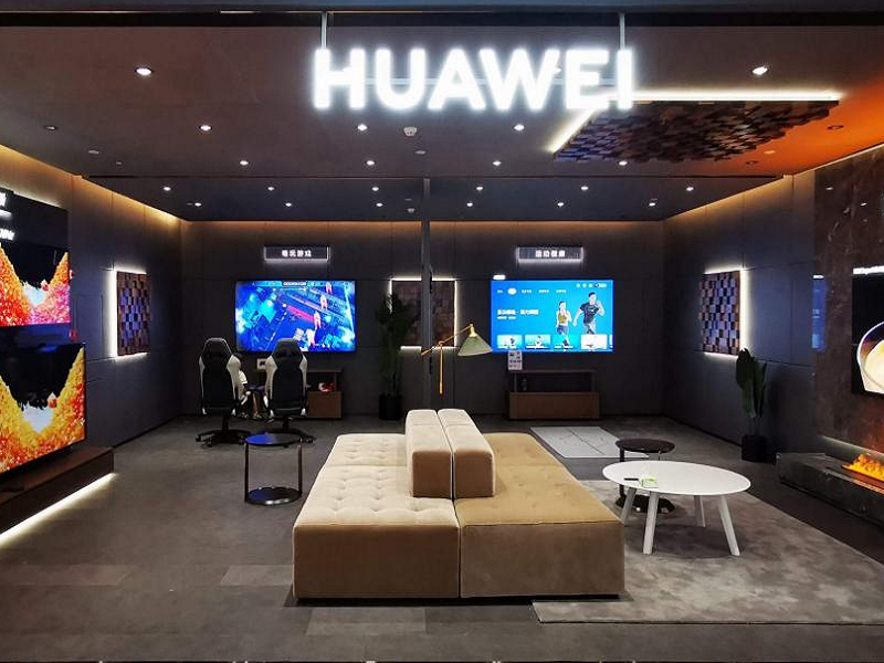 Maßge schneider ter Ausstellungs stand für Huawei